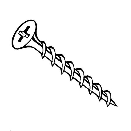 Buildright Deck Screw, #8 x 1-5/8 in, 18-8 Stainless Steel, Flat Head, Phillips Drive, 154 PK 55000